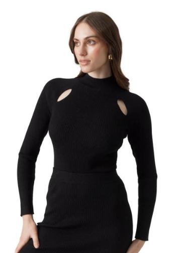 Vero Moda Pulover dama VMKARIS 10290675 Black XS