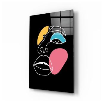 Tablou din sticlă Insigne Abstract Colored Face, 46 x 72 cm