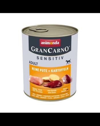 ANIMONDA Grancarno Sensitive Hrana umeda cu curcan si cartofi, pentru caini adulti sensibili 6x800 g