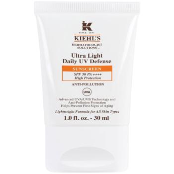 Kiehl's Ultra Light Daily UV Defense lichid protector ultra ușor pentru toate tipurile de ten, inclusiv piele sensibila SPF 50+ 30 ml