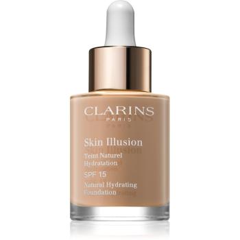 Clarins Skin Illusion Natural Hydrating Foundation makeup radiant cu hidratare SPF 15 culoare 105 Nude 30 ml