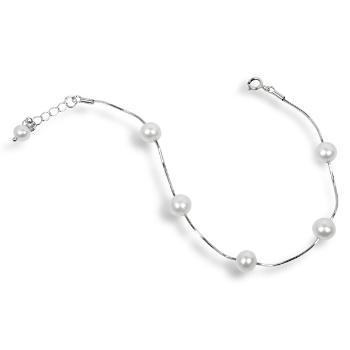 JwL Luxury Pearls Brățară delicată cu perle reale albe JL0173