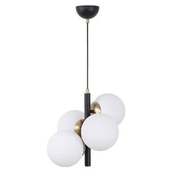 Lustră alb-negru  cu abajur din sticlă ø 15 cm Forte – Squid Lighting