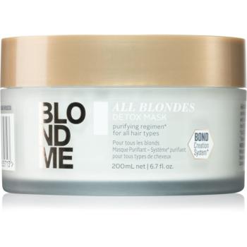 Schwarzkopf Professional Blondme All Blondes Detox masca detoxifiere și curățare  pentru parul blond cu suvite 200 ml