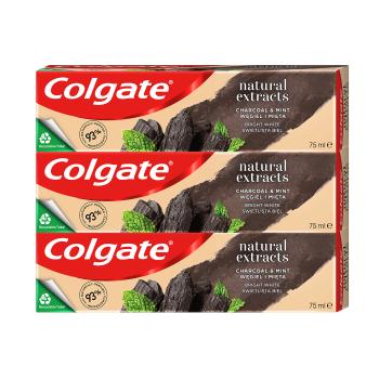 Colgate Pastă de dinți Naturals Charcoal Trio 3 x 75 ml