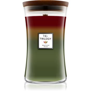 Woodwick Trilogy Hearthside lumânare parfumată 609,5 g