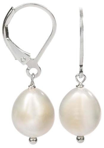 JwL Luxury Pearls Cercei din argint cu perlă albă autentică JL0148