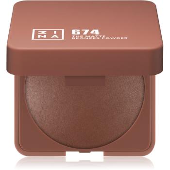 3INA The Bronzer Powder pudra compacta pentru bronzat culoare The Matte 674 7 g