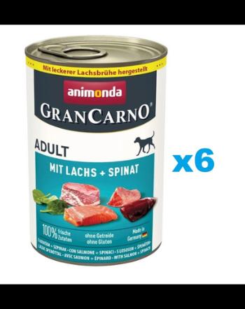 ANIMONDA GranCarno Adult mancare umeda 6x400g somon si spanac