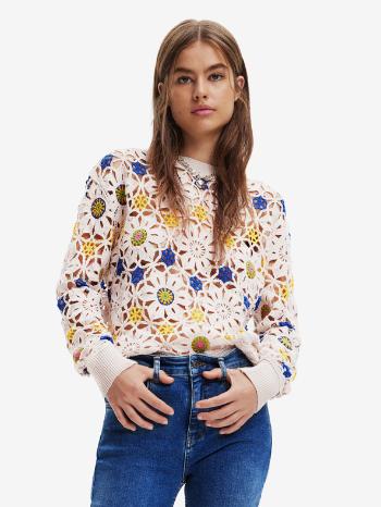 Desigual Daisies Pulover Bej