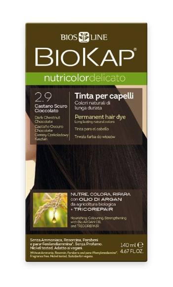 Biokap NUTRICOLOR DELICATO - Vopseaua parului - 2,90 Castaniu ciocolată neagră 40 ml