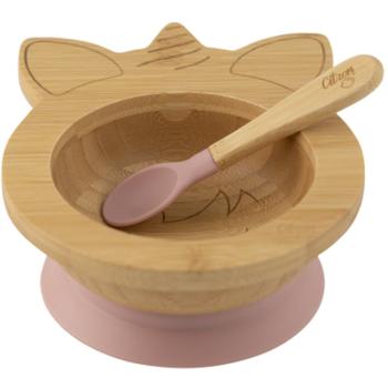 Citron Bamboo Bowl castron cu ventuză Unicorn 250 ml