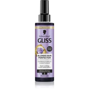 Schwarzkopf Gliss Blonde Hair Perfector balsam (nu necesita clatire) neutralizeaza tonurile de galben 200 ml