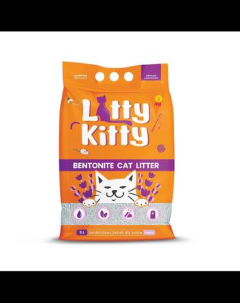 LITTY KITTY Asternut din bentonita pentru pisici, cu lavanda 5 l (4 kg)