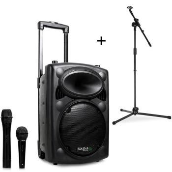 Ibiza Port8VHF-BT, Boxă portabilă PA, Bluetooth, USB, SD, 200W, RMS, suport pentru microfon
