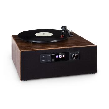 Auna Connect Vinyl Cube, gramofon, 40 W max., internet/DAB+/FM, USB, maro