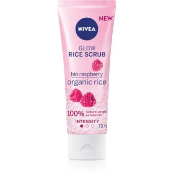 Nivea Rice Scrub Raspberry exfoliant iluminator pentru piele sensibilă 75 ml