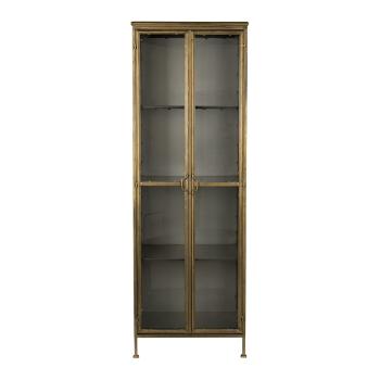 Vitrină aurie din metal 64x184 cm Gertlush – Dutchbone