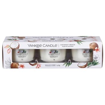 Yankee Candle Set de lumânări votive in sticlă Coconut Beach 3 x 37 g