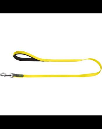 HUNTER Convenience Lesa pentru caini 2cm/1,2m, galben neon