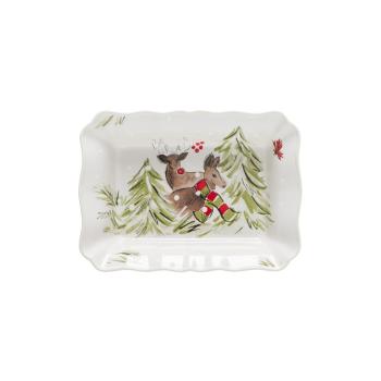 Vas de copt din gresie Casafina Deer Friends, 30 x 22 cm