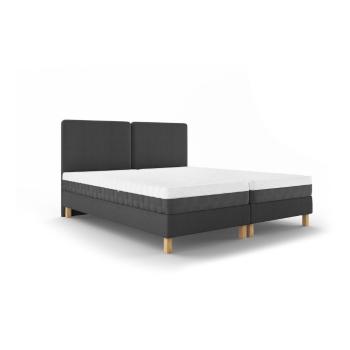 Pat dublu Mazzini Beds Lotus, 180 x 200 cm, gri închis