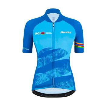 Santini UCI WORLD LADY tricou - light blue 