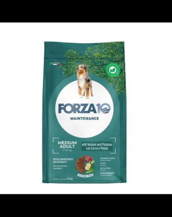 FORZA10 Medium Adult Maintenance Venison Potato Mancare caini talie medie, cu caprioara si cartofi 12 kg