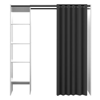 Dulap alb-negru 160x182 cm Tom - TemaHome