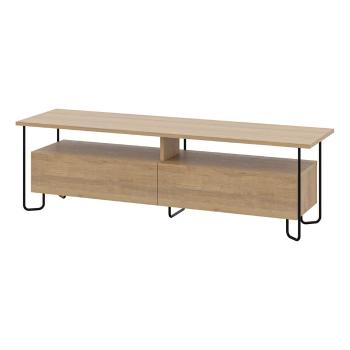 Masă TV în culoare naturală cu aspect de lemn de stejar 150x45 cm Dilly – Marckeric