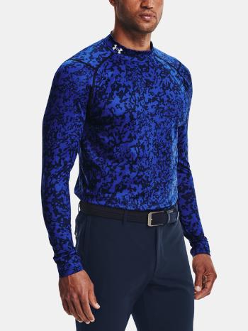 Under Armour UA CGI Ls Aop Golf Mock Tricou Albastru