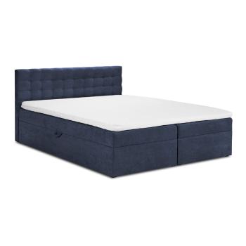 Pat dublu Mazzini Beds Jade, 140 x 200 cm, albastru închis