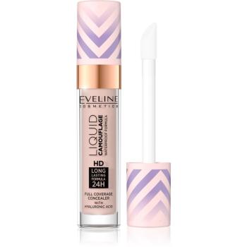 Eveline Cosmetics Liquid Camouflage Corector rezistent la apa cu acid hialuronic culoare 03 Soft Natural 7,5 ml