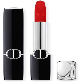 DIOR Rouge Dior ruj cu persistenta indelungata reincarcabil culoare 999 Velvet 3,5 g