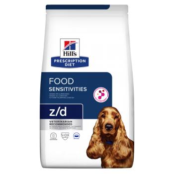 HILL'S Prescription Diet z/d Food Sensitivities, dietă veterinară câini, hrană uscată, piele & blana, sistem digestiv, 3kg