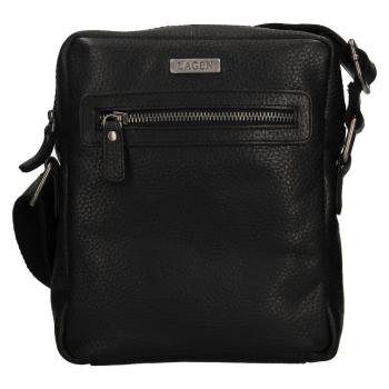 Lagen Geanta din piele pentru bărbați crossbodyblc/4428/21/a black