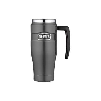 Thermos Stil Termoconductor impermeabil cu mâner - gri metalic 470 ml