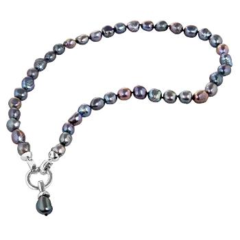 JwL Luxury Pearls Colier din perle albastre metalice reale JL0561