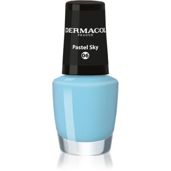 Dermacol Mini lac de unghii culoare 06 Pastel Sky 5 ml