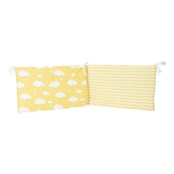 Protecție din bumbac pentru patul copiilor Mike & Co. NEW YORK Carino, 40 x 210 cm, galben