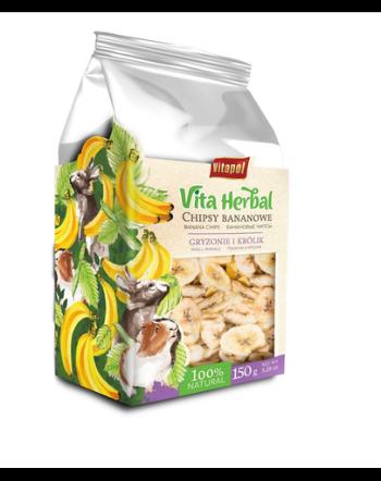 VITAPOL Chipsy banane pentru rozătoare 150 g