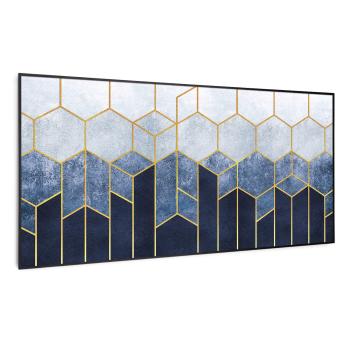 Klarstein Wonderwall Air Art Smart, încălzitor cu infraroșu, linie albastră, 120 x 60 cm, 700 W