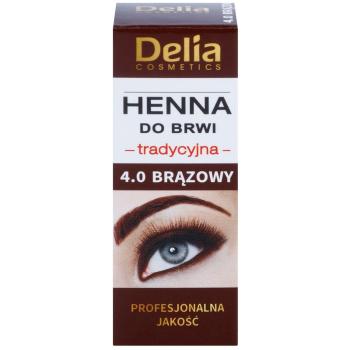 Delia Cosmetics Henna culoare pentru sprancene culoare 4.0 Brown 2 g + 2 ml