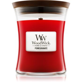 Woodwick Pomegranate lumânare parfumată cu fitil din lemn 275 g
