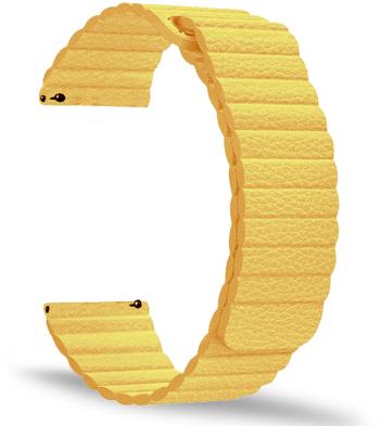 4wrist buclă curea pentru ceas clasic - Yellow 20 mm