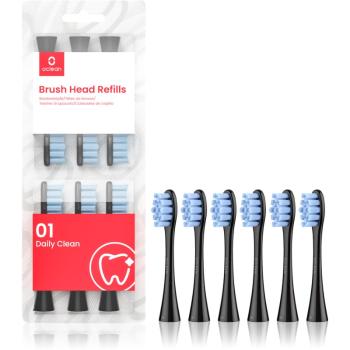 Oclean Brush Head Standard Clean P2S5 capete de schimb pentru periuta de dinti Black 6 buc