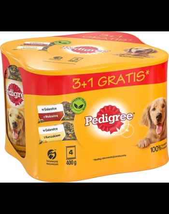 PEDIGREE Adult hrana umeda caini adulti 24x400 g cu vita, pui in aspic