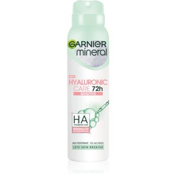Garnier Mineral Hyaluronic Care spray anti-perspirant pentru piele sensibila 150 ml
