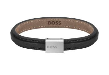 Hugo Boss Brățară neagra din piele pentru bărbați Urbanite 1580328M 18 cm