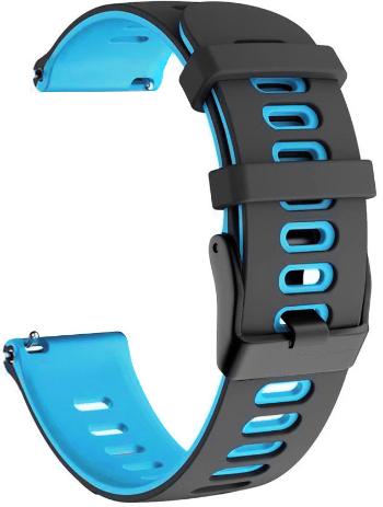 4wrist Curea din silicon pentru Samsung 20 mm - Black/Blue